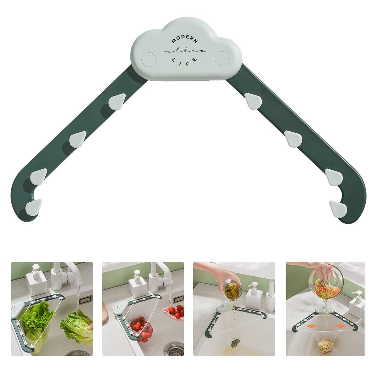 Mixrion Triangular Sink Drain Rack – Kitchen Filter Holder